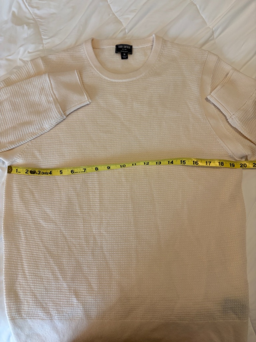 Todd Snyder Cream Knit Crewneck Sweater - Picture 4 of 5